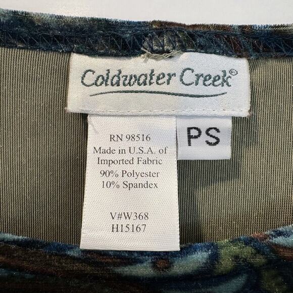 Coldwater‎ Creek Paisley Print Velvet Midi Dress Womens Size PS (1366) - Picture 4 of 5